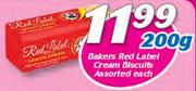 Bakers Red Label Cream Biscuits Assorted-200g Each