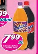 Twizza Soft Drink Assorted-2Ltr Each