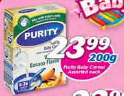 Purity Baby Cereal Assorted-200g Each