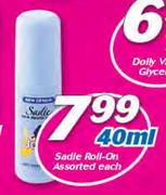 Sadle Roll On Assorted-40ml Each