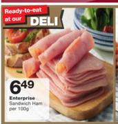 Enterprise Sandwich Ham-Per 100g