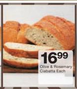 Olive & Rosemary Ciabatta-Each