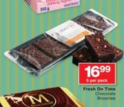 Fresh On Time Chocolate Brownies-5 Per Pack