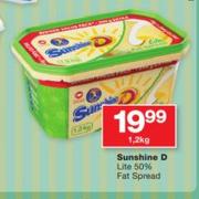 Sunshine D Lite 50% Fat Spread-1.2Kg