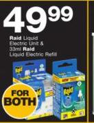 Raid Liquid Electric Unit & Raid Liquid Electric Refill-33ml