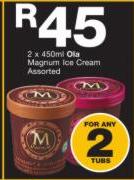 Ola Magnum Ice Cream Assorted-2 x 450ml
