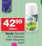 Glade Secrets Air Freshener Refill Assorted-269ml Each