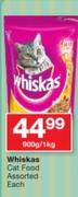 Whiskas Cat Food Assorted-900g/1Kg Each