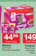 Whiskas Cat Food Pouches Assorted-12's Per Pack 