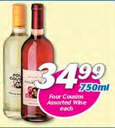 Four Cousins Assorted Wine-750ml Each