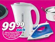 Ideas Steam/Spray Iron/Ideal Auto Kettle-1.7Ltr Each