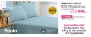 Sheraton Paola Cotton Basic 3 Piece Sheet Set (Double)