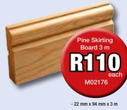 Pine Skirting Board 3m M02176-Each