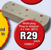 Multi-Plug Plug-In Adaptor 3x 16A B072 H36617-Each