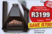 Pyramid 700 Flatpack Fireplace F02553-Each