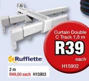Rufflette Curtain Double C Track H15902-1.5m Each