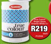 Plascon True Colour Bright Gloss Enamel White-5Ltr