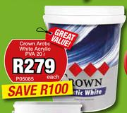 Crown White Acrylic PVA-20Ltr