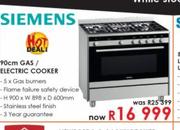 Siemens 90cm Gas/Electric Cooker