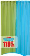 Voile 2 Pack Curtains-140 x 218cm Per Pack