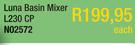 Luna Basin Mixer L230 CP N02572-Each