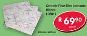 Ceramic Floor Tiles Leonardo Bianco 400x400mm L08817-Per Sqm