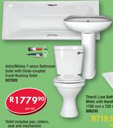 Astra/Melisa 7 Piece Bathroom Suite With Close-Coupled Front-Flushing Toilet S07809-Per Set