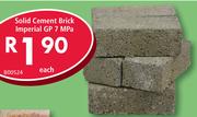 Solid Cement Brick Imperial GP 7Mpa B00524-Each