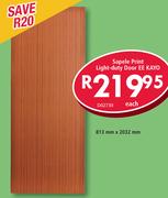Sapele Print Light-Duty Door EE KAYO 813x2032mm D02730-Each