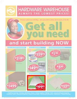 Hardware Warehouse KZN : Get All You Need (25 May -20 Jun 2015), page 1