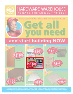 Hardware Warehouse KZN : Get All You Need (25 May -20 Jun 2015), page 1