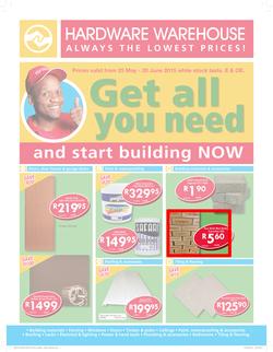 Hardware Warehouse KZN : Get All You Need (25 May -20 Jun 2015), page 1