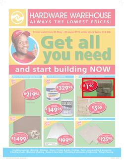 Hardware Warehouse KZN : Get All You Need (25 May -20 Jun 2015), page 1