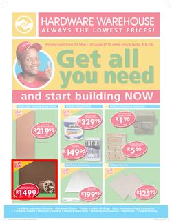 Hardware Warehouse KZN : Get All You Need (25 May -20 Jun 2015), page 1