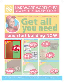 Hardware Warehouse KZN : Get All You Need (25 May -20 Jun 2015), page 1