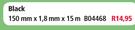 Brickforce Black 150mm x 1.8mm x 15m B04468-Each