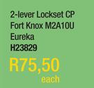 2 Lever Lockset CP Fort Knox M2A10U Eureka H23829-Each