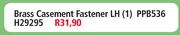 Brass Casement Fastener LH (1) PPB536 H29295