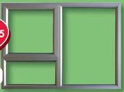 Aluminium Window PT129 Natural Top Hung 101568-Each