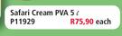 Safari 5Ltr Cream PVA P11929-Each