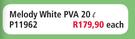 Melody 20Ltr White PVA P11962-Each