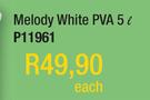 Melody 5Ltr White PVA P11961-Each