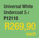 Medal 5Ltr Universal White Undercoat P12110-Each