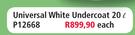 Medal 20Ltr Universal White Undercoat P12668-Each