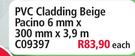 PVC Cladding Beige Pacino 6mm x 300mm x 3.9m C09397-Each