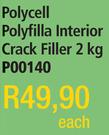 Polycell Polyfilla Interior Crack Filler P00140-2Kg Each