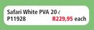 Safari 20Ltr White PVA P11928-Each