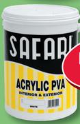 Safari 5Ltr White PVA P11927-Each