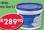 Upper Edge White Acrylic Cornice Glue P09553-5Ltr Each
