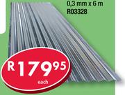 Corrugated Galvanized Roof Sheeting 0.27mm x 4.8m Z100 8.5(610) Non-NHBRC R02398-Each